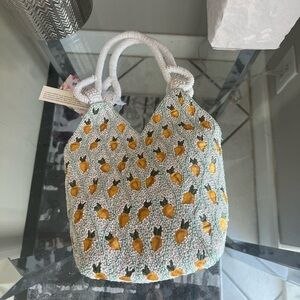 NWT Lemon Made in India Beaded Bag